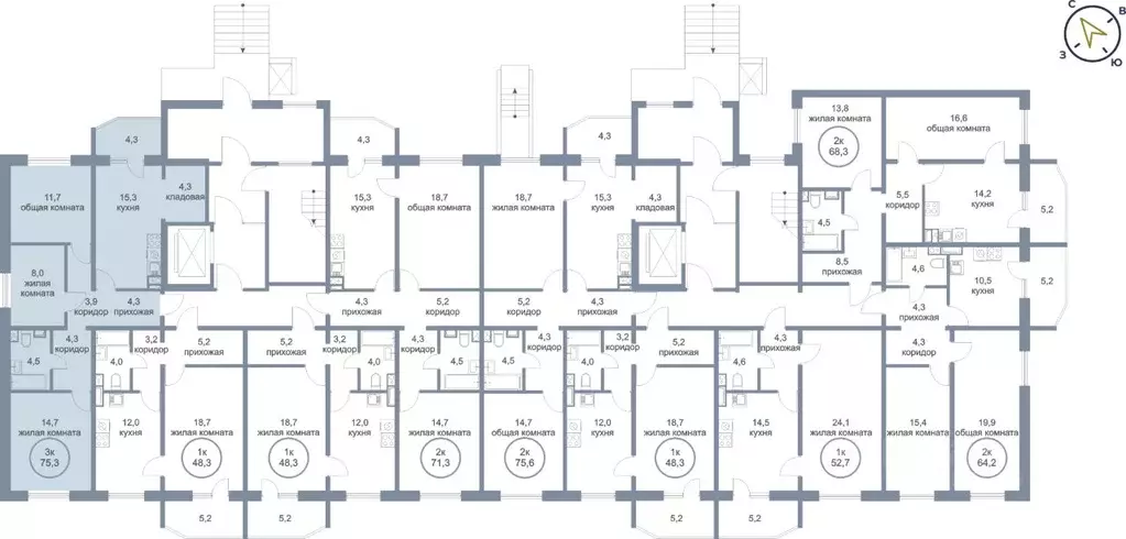 3-к кв. Ханты-Мансийский АО, Нефтеюганск 5-й мкр, 50 (75.3 м) - Фото 2