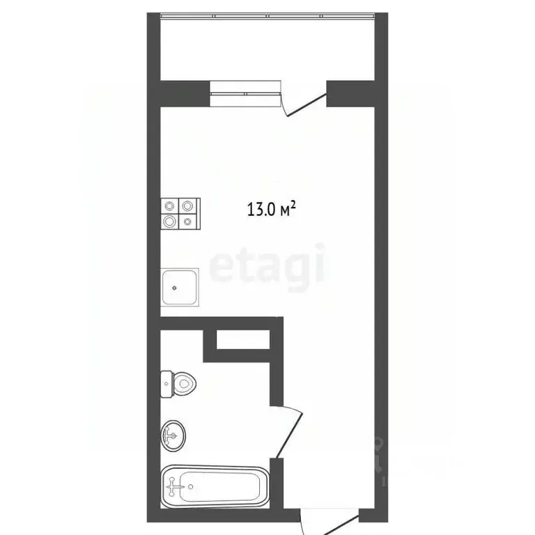 Студия Тюменская область, Тюмень Интернациональная ул., 203к2 (15.6 м) - Фото 2