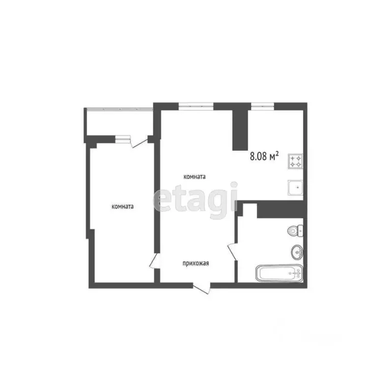 2-к кв. Красноярский край, Красноярск ул. Березина, 82 (52.1 м) - Фото 0