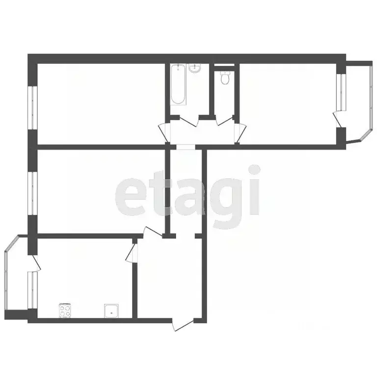 3-к кв. Тюменская область, Тюмень Широтная ул., 192к2 (90.0 м) - Фото 1