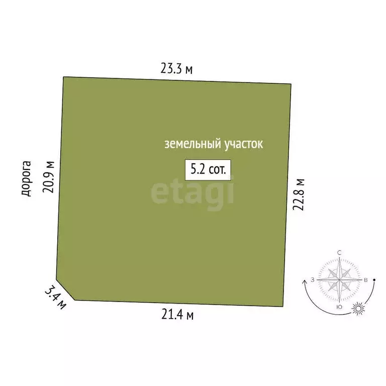 Участок в Нижнетавдинский район, село Средние Тарманы (5.25 м) - Фото 0