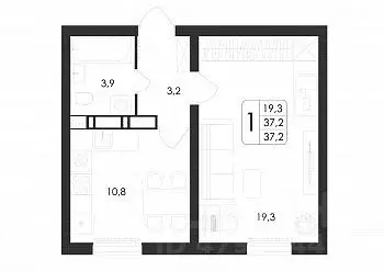 1-к кв. Воронежская область, Воронеж ул. Шидловского, 38 (37.2 м) - Фото 1