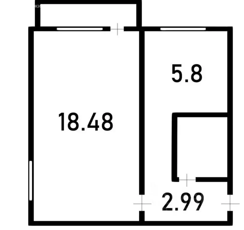 1-комнатная квартира: Кемерово, улица Гагарина, 142 (35 м) - Фото 1