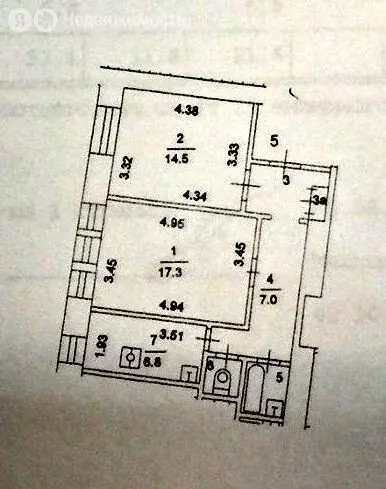 2-комнатная квартира: Москва, Смоленский бульвар, 15 (54 м) - Фото 2