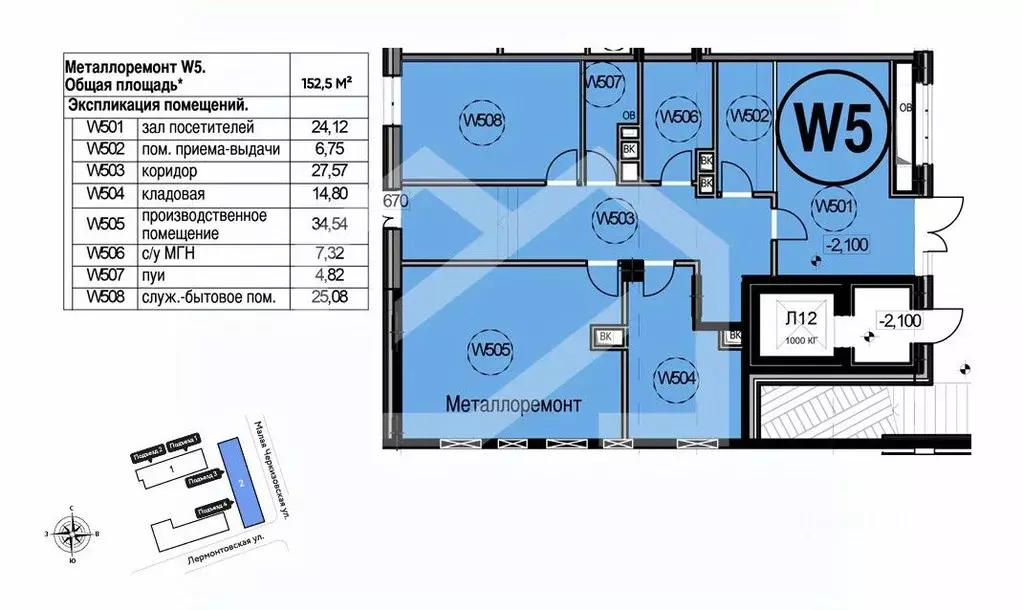 Торговая площадь в Москва Лермонтовская ул., 1 (153 м) - Фото 2