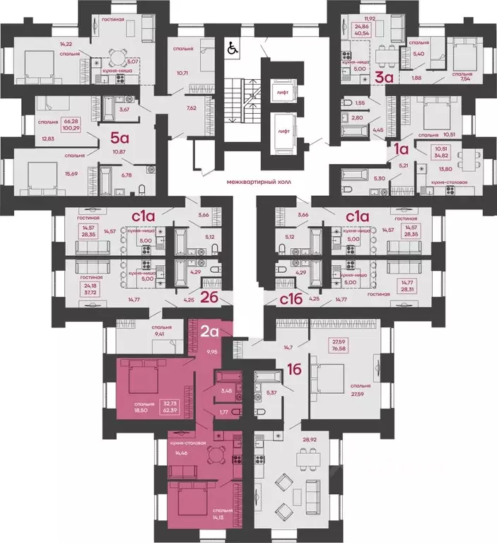 2-к кв. Пензенская область, Пенза ул. Измайлова, 41В (62.39 м) - Фото 2