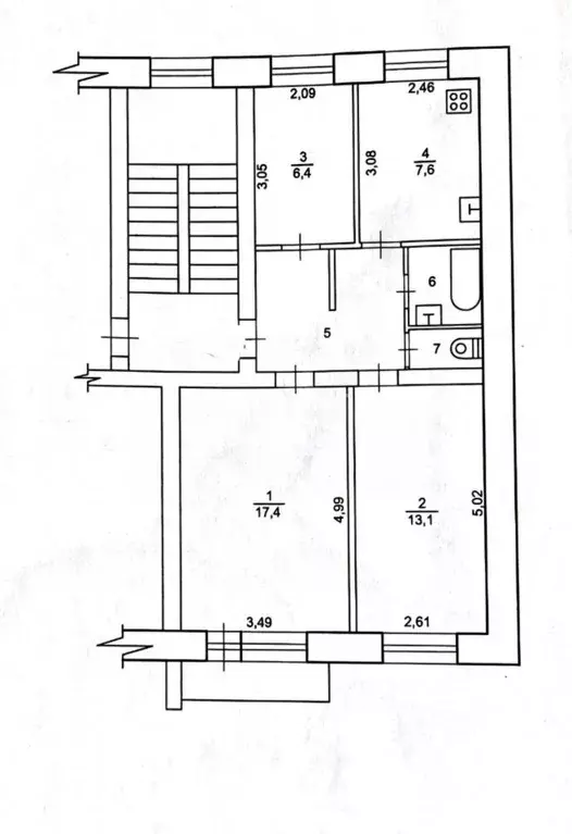 3-к кв. Ханты-Мансийский АО, Нижневартовск ул. Мира, 70В (56.2 м) - Фото 1