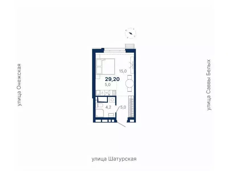 Студия Свердловская область, Екатеринбург ул. Шатурская (29.2 м) - Фото 0