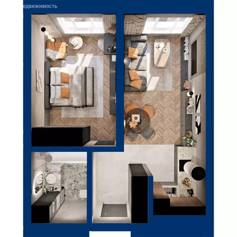 1-комнатная квартира: Уфа, жилой район Глумилино (43.09 м) - Фото 2