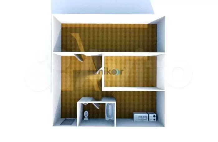 2-к. квартира, 42,1 м, 2/2 эт. - Фото 0