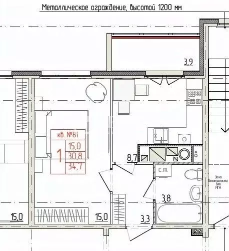 1-к кв. Костромская область, Кострома пос. Октябрьский, ул. Мира, 32 ... - Фото 2