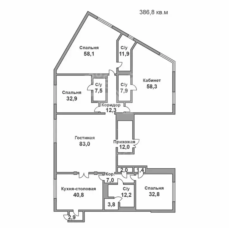 5-комнатная квартира: Москва, улица Архитектора Власова, 6 (386.8 м) - Фото 0