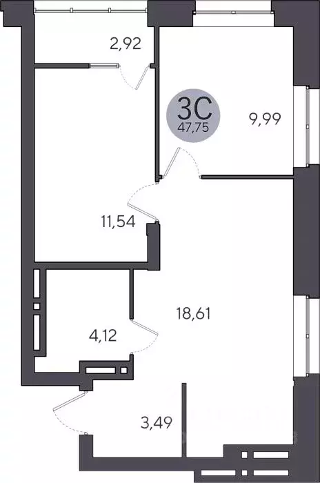 2-к кв. Новосибирская область, Новосибирск Лесоперевалка мкр, Ясный ... - Фото 1