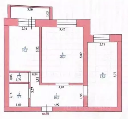 2-к кв. Оренбургская область, Оренбург ул. Терешковой, 245/2 (62.0 м) - Фото 1