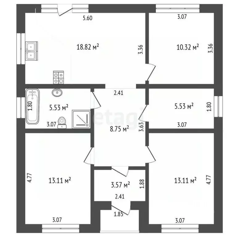 Дом в Тюменская область, Тюмень ул. Романа Филипова (95 м) - Фото 2