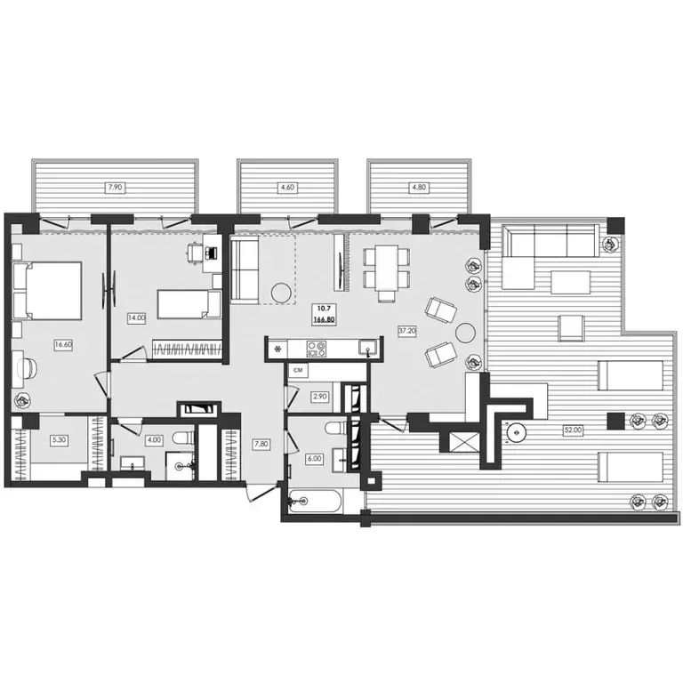 3-к кв. Крым, Алушта ул. Сергеева-Ценского, 4В (166.8 м) - Фото 1