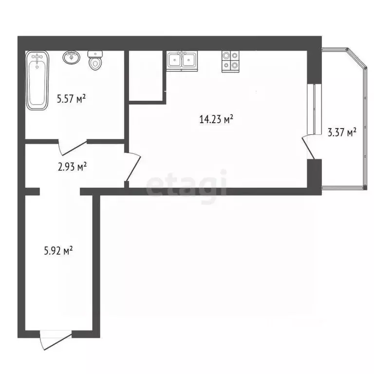 Студия Тюменская область, Тюменский муниципальный округ, д. Патрушева ... - Фото 2