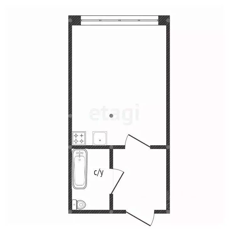 Студия Башкортостан, Уфа ул. Ферина, 1/1 (23.0 м) - Фото 1