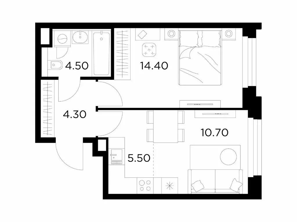 2-комнатная квартира: Мытищи, жилой комплекс Белый Grad, 12.2 (39.4 м) - Фото 0