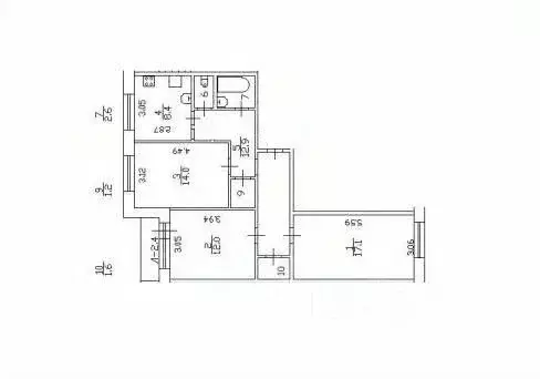 3-к кв. Санкт-Петербург Отечественная ул., 7 (71.2 м) - Фото 1