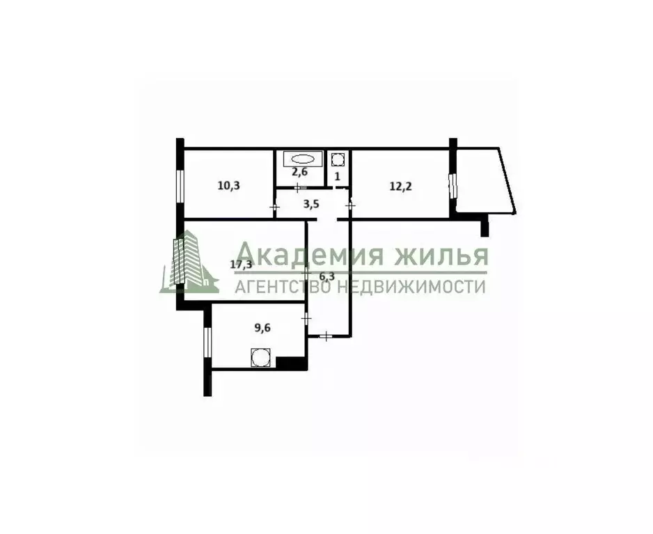 3-к кв. Саратовская область, Саратов Тверская ул., 35а (68.0 м) - Фото 2