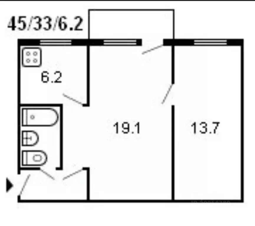 2-к кв. Ивановская область, Иваново ул. Кудряшова, 82А (46.0 м) - Фото 1