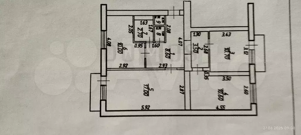 3-к. квартира, 64,6 м, 3/3 эт. - Фото 0
