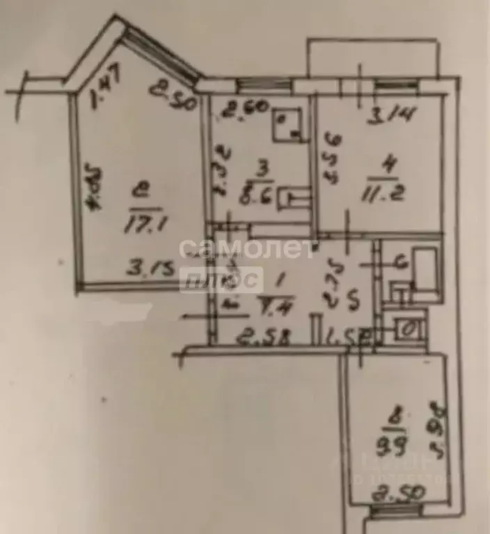 3-к кв. Липецкая область, Липецк ул. А.Г. Стаханова, 27 (63.0 м) - Фото 2