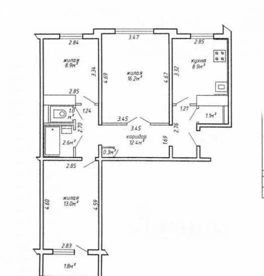 3-комнатная квартира: Энгельс, Полтавская улица, 36А (65 м) - Фото 1