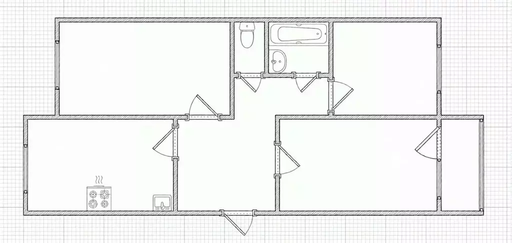 3-к кв. Воронежская область, Воронеж Боровская ул., 1 (68.3 м) - Фото 2
