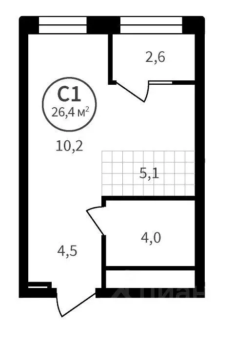 Квартира, студия, 25 м - Фото 0