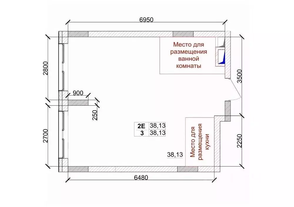 2-к кв. Кемеровская область, Кемерово ул. Дружбы, 9 (38.13 м) - Фото 1
