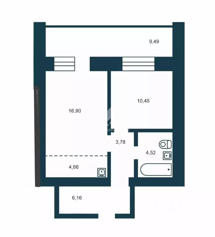 1-к кв. Новосибирская область, Новосибирский район, Краснообск рп, 2-й ... - Фото 2