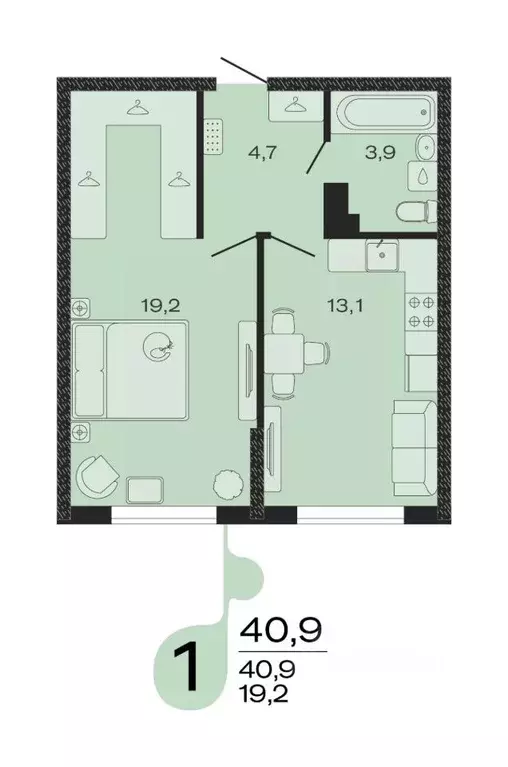 1-к кв. Краснодарский край, Новокубанск Капланово мкр, Эво жилой ... - Фото 1