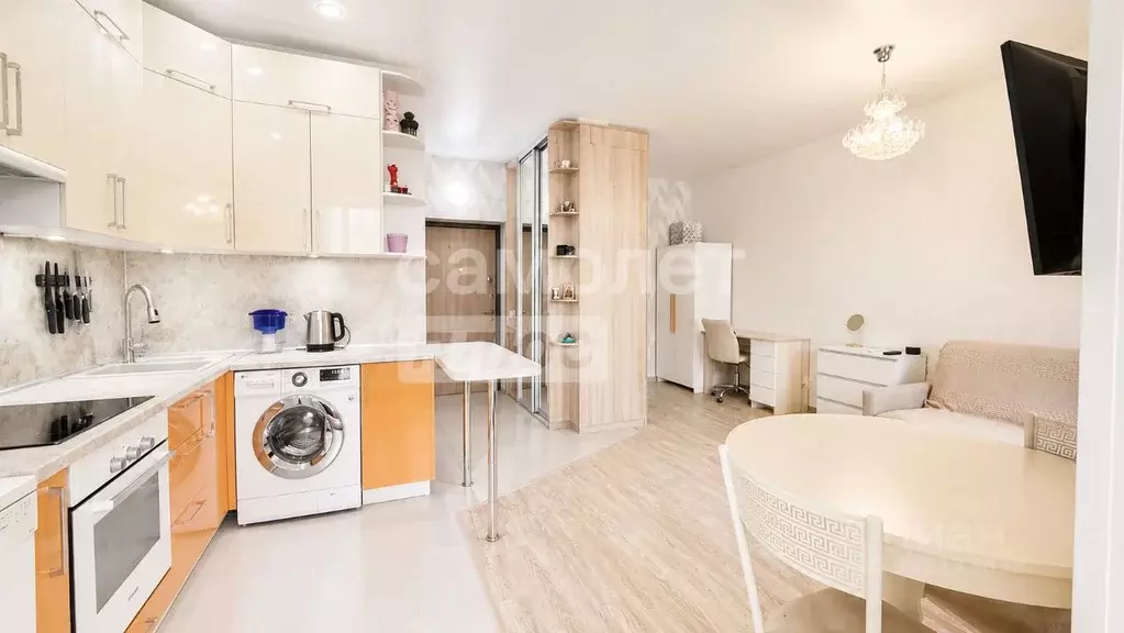 Студия Омская область, Омск ул. Перелета, 33 (30.0 м) - Фото 1