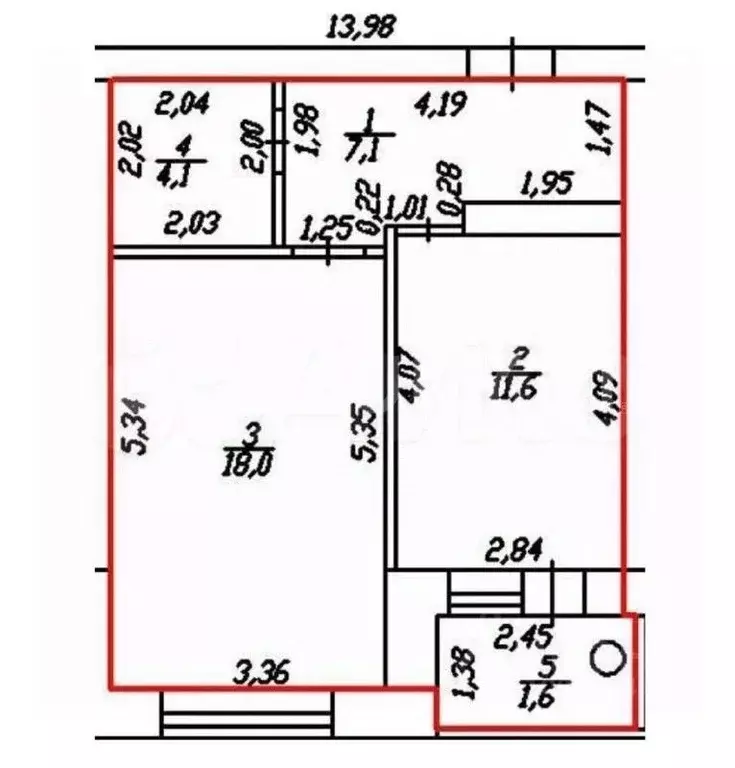 1-к кв. Чувашия, Чебоксары ул. Филиппа Лукина, 18 (42.4 м) - Фото 2