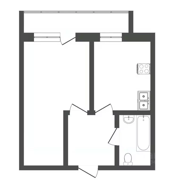 1-к кв. Тюменская область, Тюмень Холодильная ул., 14 (41.0 м) - Фото 1