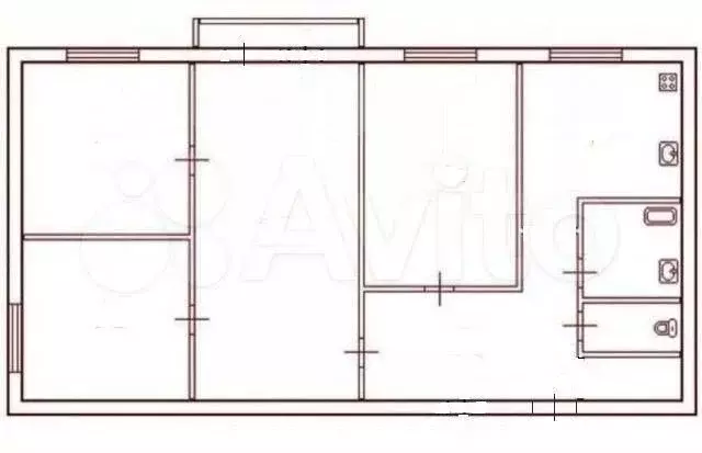 4-к. квартира, 61 м, 5/5 эт. - Фото 0