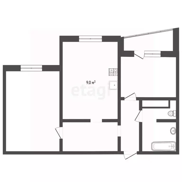 2-к кв. Тюменская область, Тюмень ул. Александра Митинского, 7 (58.8 ... - Фото 1