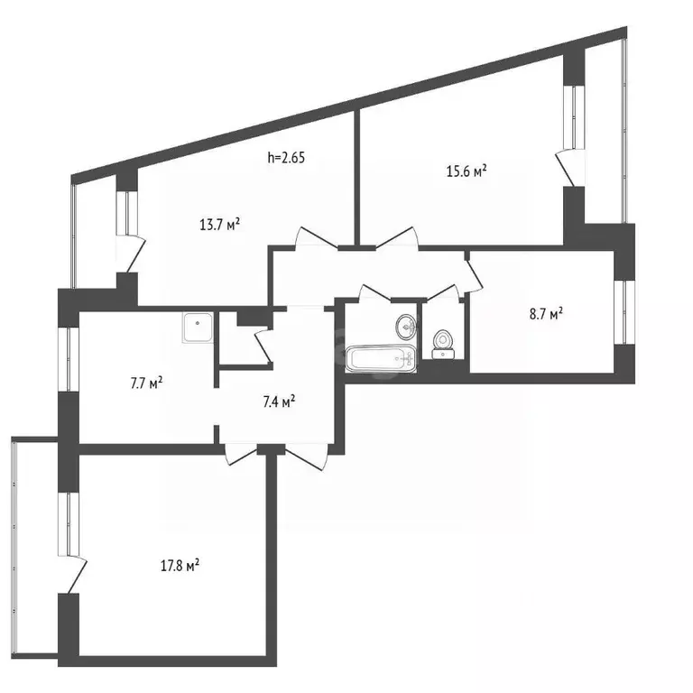 4-к кв. Красноярский край, Красноярск просп. 60 лет Образования СССР, ... - Фото 2