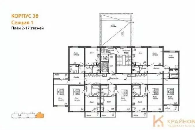 1-к кв. Воронежская область, Воронеж ул. Шидловского, 38 (37.9 м) - Фото 2