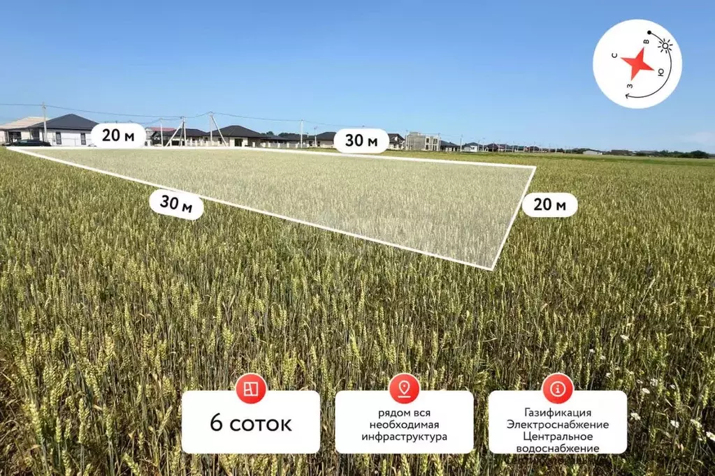 Участок в Краснодарский край, Темрюк Веселая ул. (6.0 сот.) - Фото 2