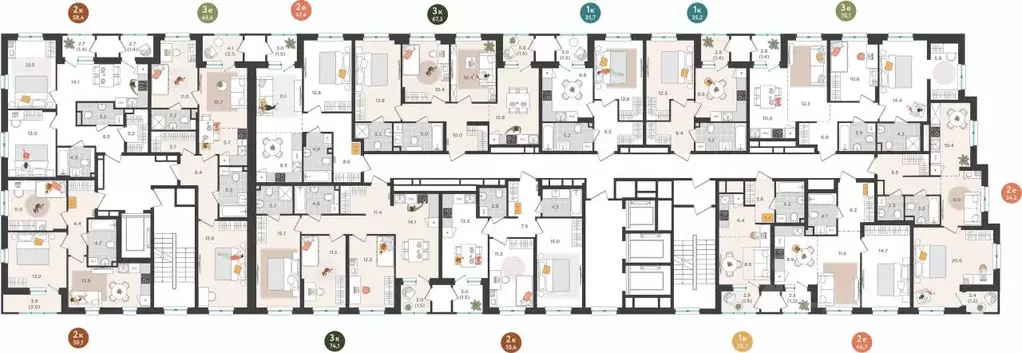 2-к кв. Пермский край, Пермь ул. Куфонина, 1 (50.1 м) - Фото 2