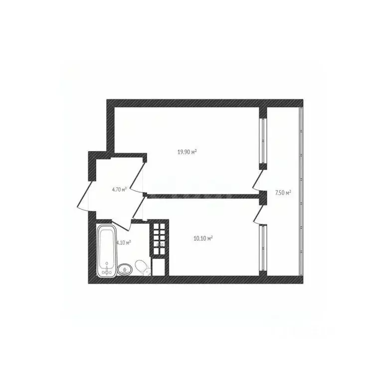 1-к кв. Брянская область, Клинцы ул. Лермонтова, 36 (46.0 м) - Фото 0