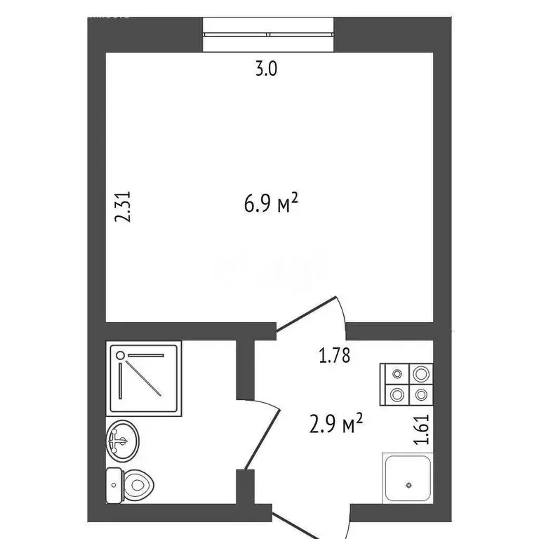 Квартира-студия: Ижевск, Буммашевская улица, 4 (17.9 м) - Фото 1