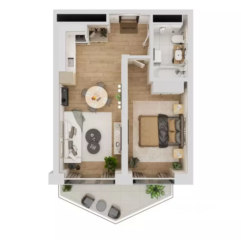 1-к кв. Крым, Алушта ул. Октябрьская, 10 (49.7 м) - Фото 2