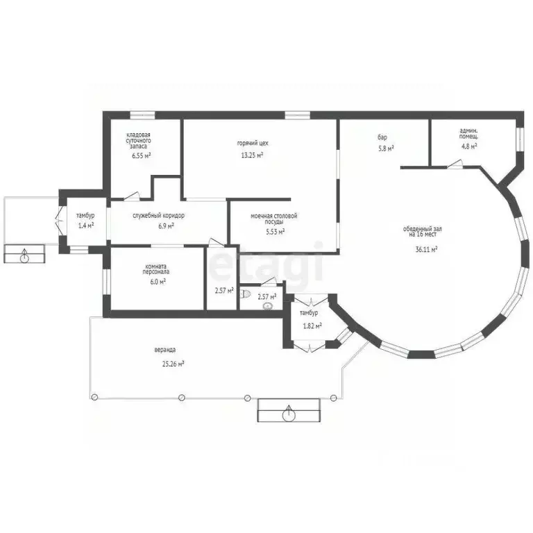 Офис в Омская область, Омск дор. Окружная, 6/1 (125 м) - Фото 1