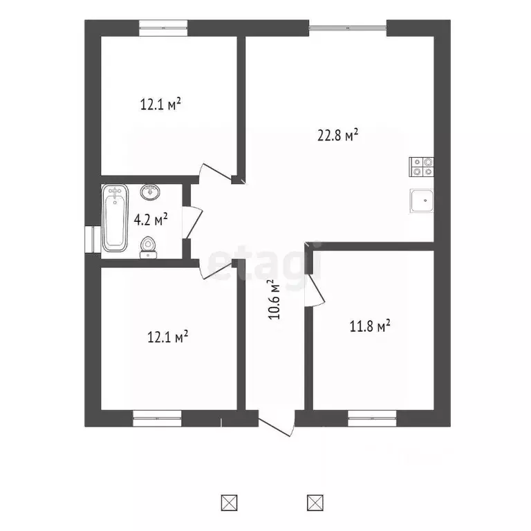 Дом в Воронежская область, Новоусманский район, с. Бабяково ул. ... - Фото 2