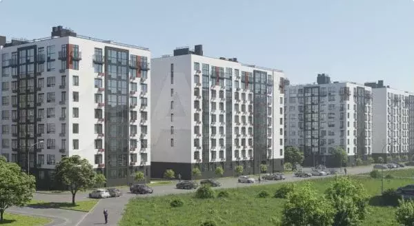 1-к. квартира, 33,9 м, 7/9 эт. - Фото 1