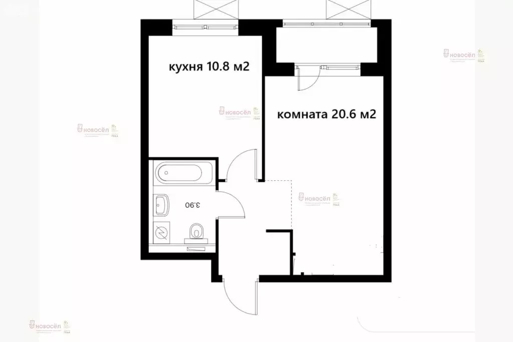 1-комнатная квартира: Екатеринбург, проспект Космонавтов, 11А (40.3 м) - Фото 0